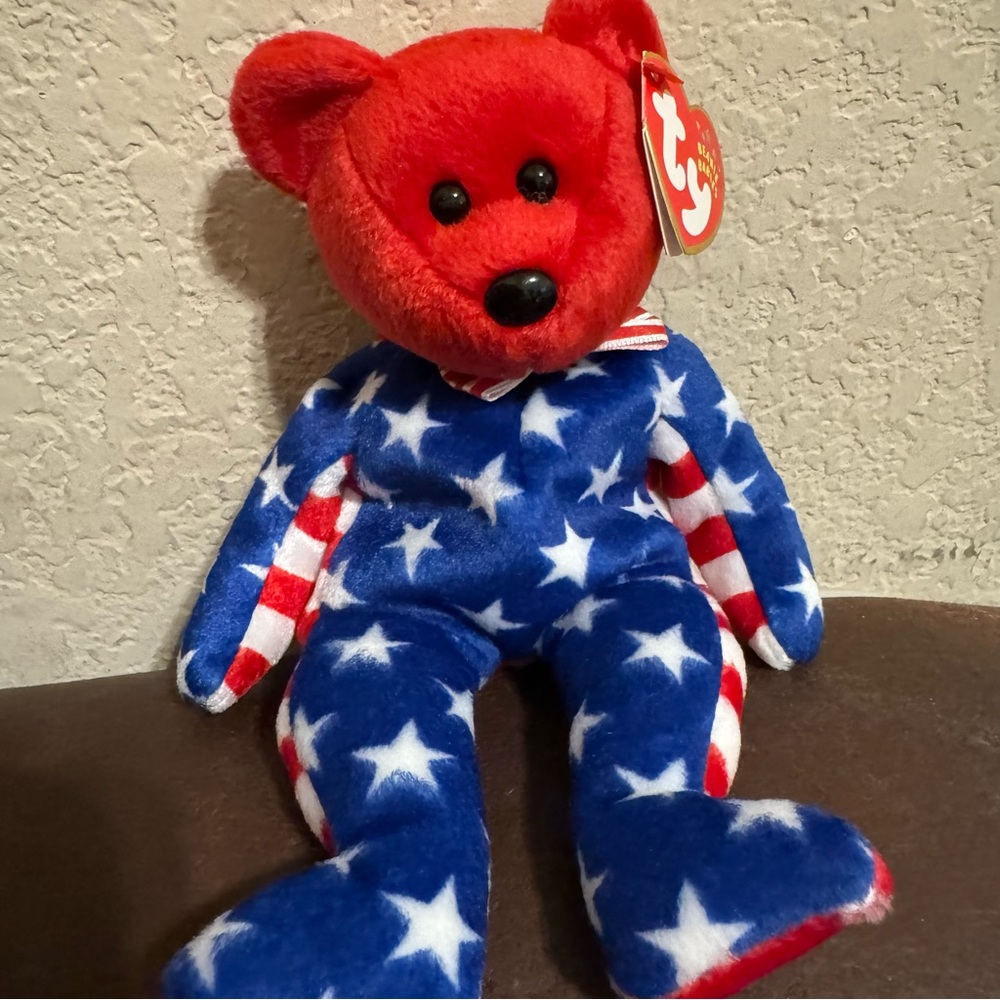Vintage WT 2002 Ty Beanie Babies Liberty Bear